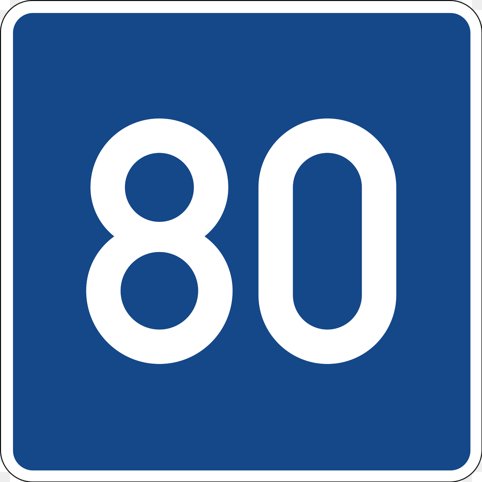 Advisory Speed Sign In Germany Clipart, Symbol, Number, Text Png Image