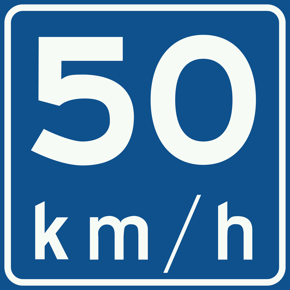 Advisory Speed Sign In Netherlands Clipart, Symbol, Road Sign, Text, Number Png