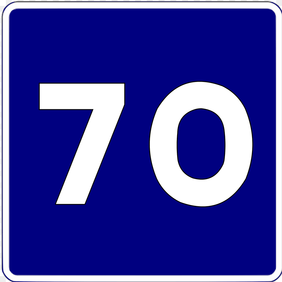 Advisory Speed Sign In Spain Clipart, Number, Symbol, Text Free Transparent Png