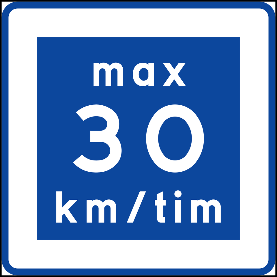 Advisory Speed Sign In Sweden Clipart, Symbol, Number, Text Free Transparent Png