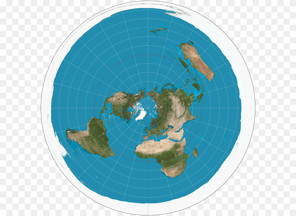 Ae Equidistant Projection Flat Earth Flat Earth Model, Land, Nature, Outdoors, Animal Free Png Download