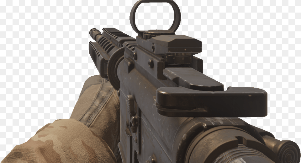 Aeg Vector Red Dot Sight Cod Mwr M4 Grenade Launcher, Weapon, Rifle, Firearm, Gun Png Image