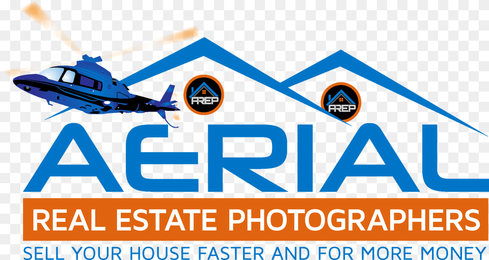 Aerial Real Estate Photographers Company Logo By Aerial Helicopter, Aircraft, Transportation, Vehicle, Advertisement Free Png Download