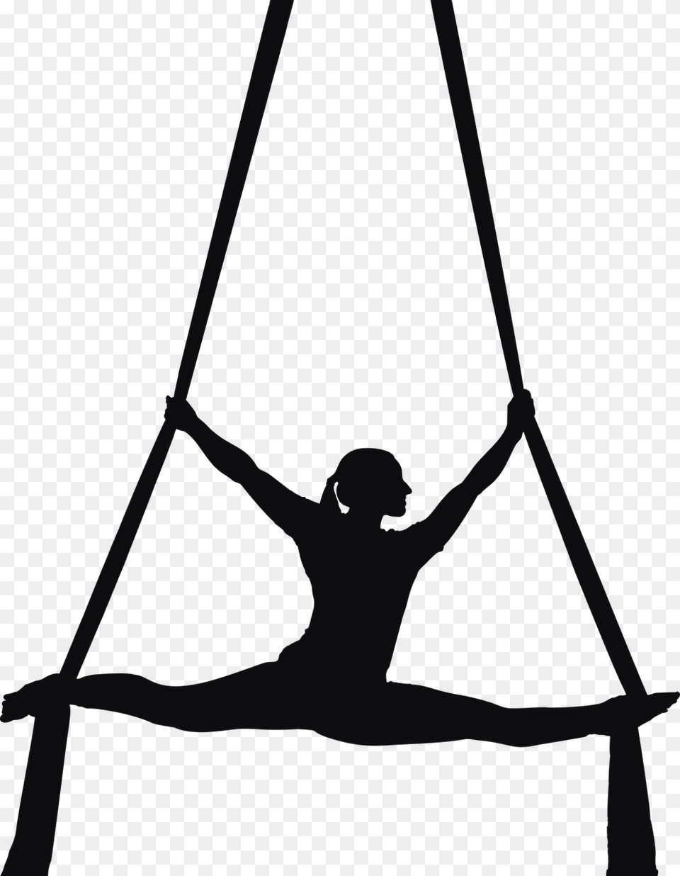 Aerial Silks Silhouette Person Free Transparent Png