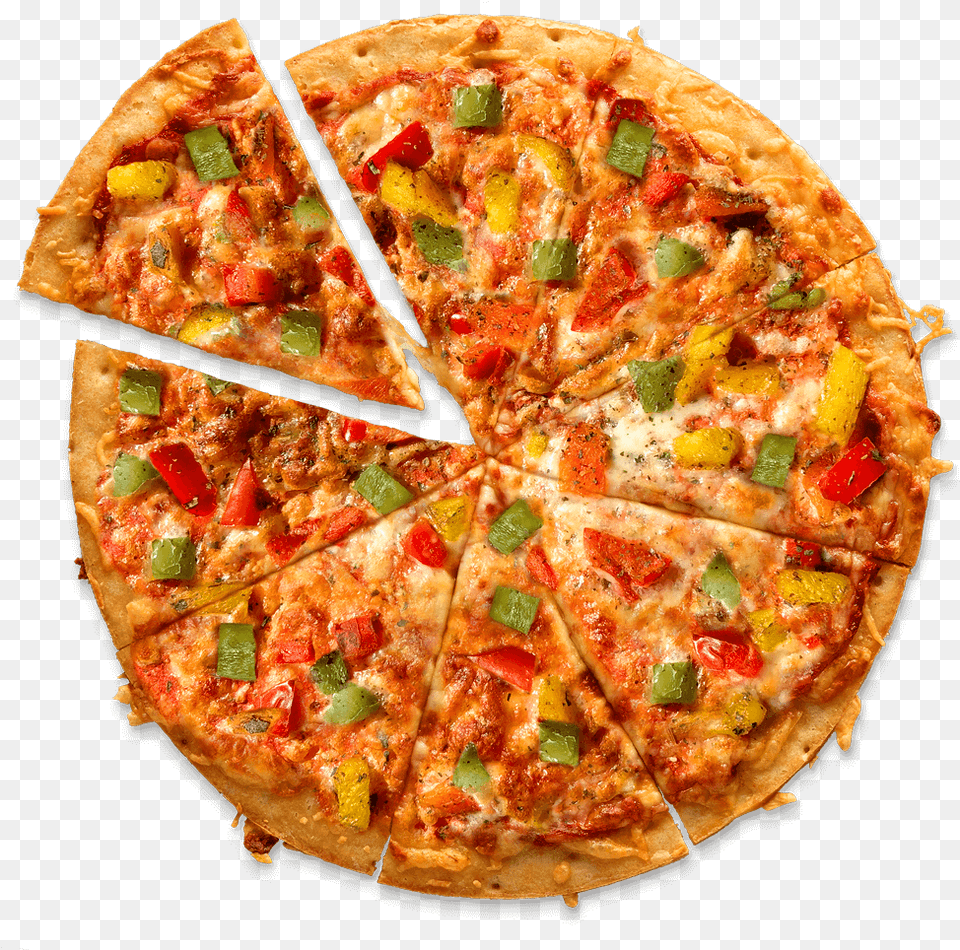 Aerial View Of A Cauliflower Crust Veggie Pizza Made Republic Day Pizza, Food Free Png