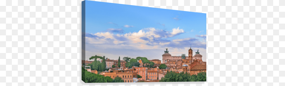 Aerial View Rome Cityscape Canvas Print Rome, Architecture, Urban, Sky, Scenery Free Transparent Png