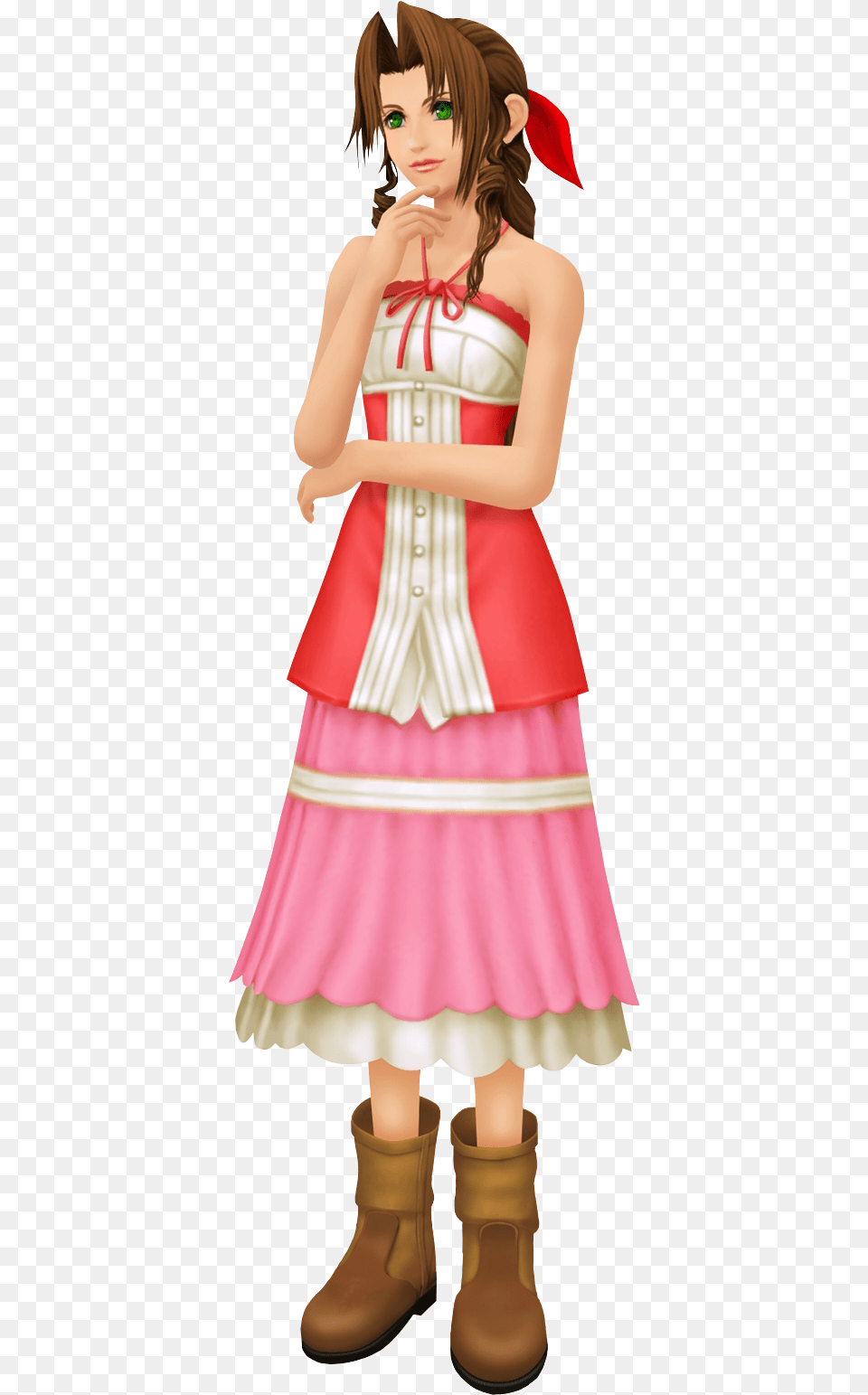 Aerith Khii Final Famtasy Vii Kingdom Hearts, Book, Clothing, Publication, Costume Png