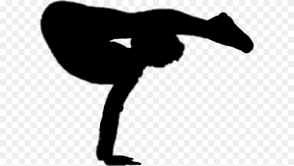 Aerobic Gymnastics Silhouette, Gray Png Image