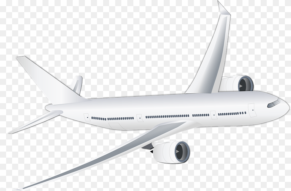 Aeroplane Black Background, Aircraft, Airliner, Airplane, Transportation Free Transparent Png