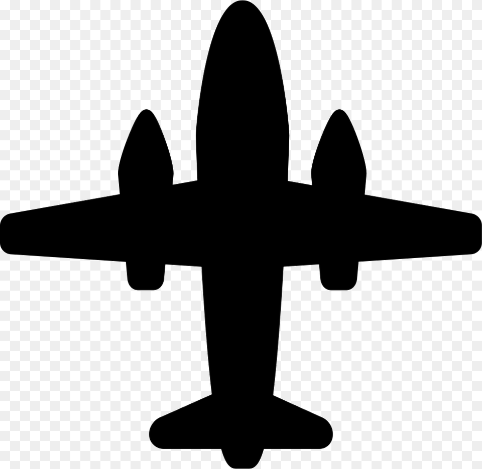 Aeroplane With Two Big Engines Monoplane, Silhouette, Flying, Animal, Bird Free Transparent Png