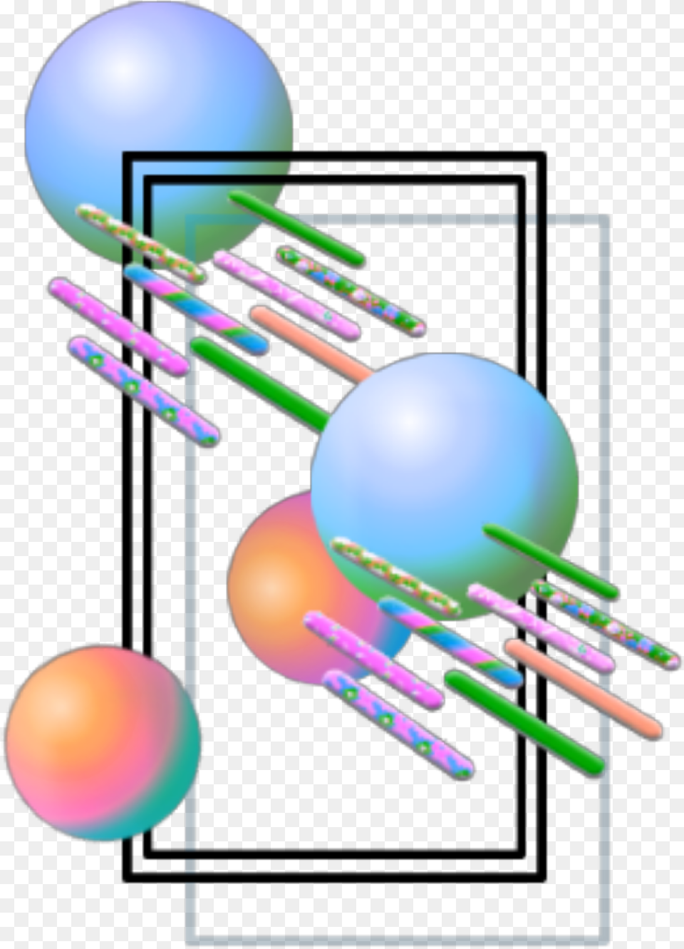 Aesthetic 80s Shapes, Sphere, Astronomy, Outer Space Png
