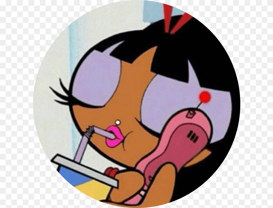 Aesthetic Aestheticcartoon Aestheticgirl Cartoon Powerpuff Girls On The Phone Meme, Baby, Person Free Png Download