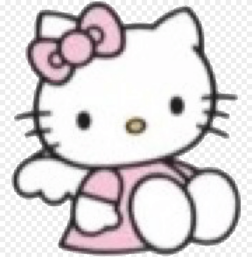 Aesthetic Aesthetics Alternative Edgy Tumblr Grunge Hello Kitty Sticker, Plush, Toy, Baby, Person Free Png Download