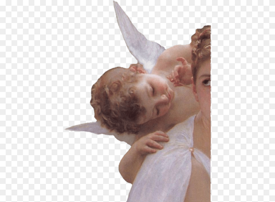 Aesthetic Angel Painting, Baby, Person, Face, Head Free Png