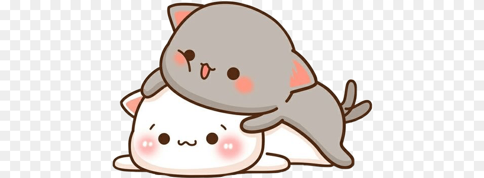 Aesthetic Anime Couple Goals Kawaii Anime Cats Cute, Animal, Mammal, Clothing, Hardhat Free Png Download