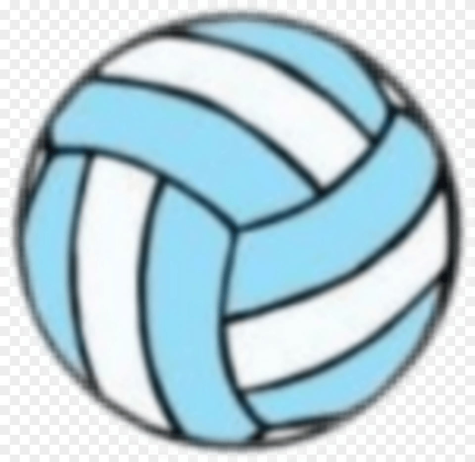 Aesthetic Blue Volley Volleyball Ball Pelota Blue Volleyball Sticker, Football, Soccer, Soccer Ball, Sphere Free Png Download