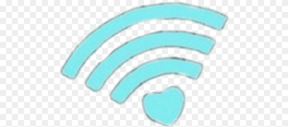 Aesthetic Blue Wifi Heart Corazon Pastel Heart, Hot Tub, Tub, Water Free Png
