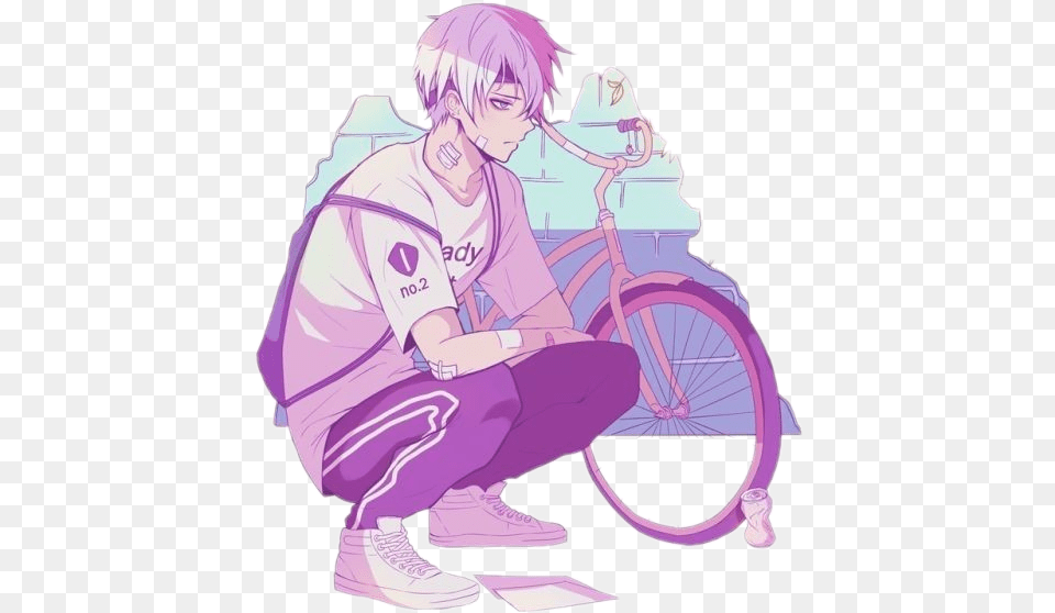Aesthetic Boy Anime Largest Wallpaper Portal Aesthetic Neon Anime Wallpaper Phone, Book, Comics, Publication, Adult Free Png