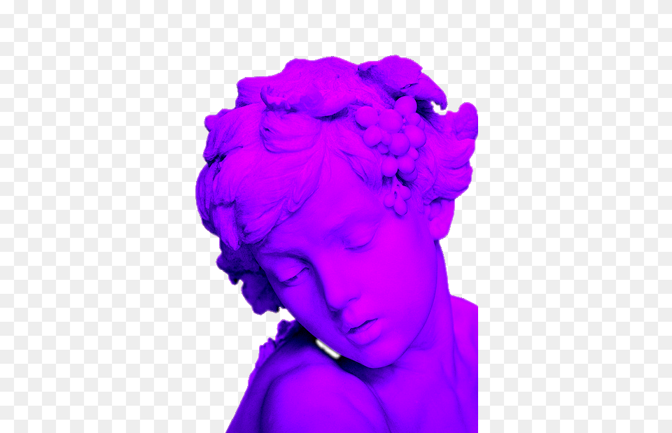 Aesthetic Church Vaporwave Tumblr Purple Statue Bab, Baby, Face, Head, Person Free Png Download