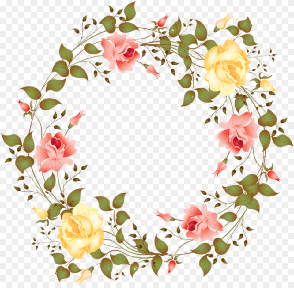 Aesthetic Circle Circleframe Frame Floral Flowers Rose Circle Frame, Art, Floral Design, Flower, Graphics Free Png Download