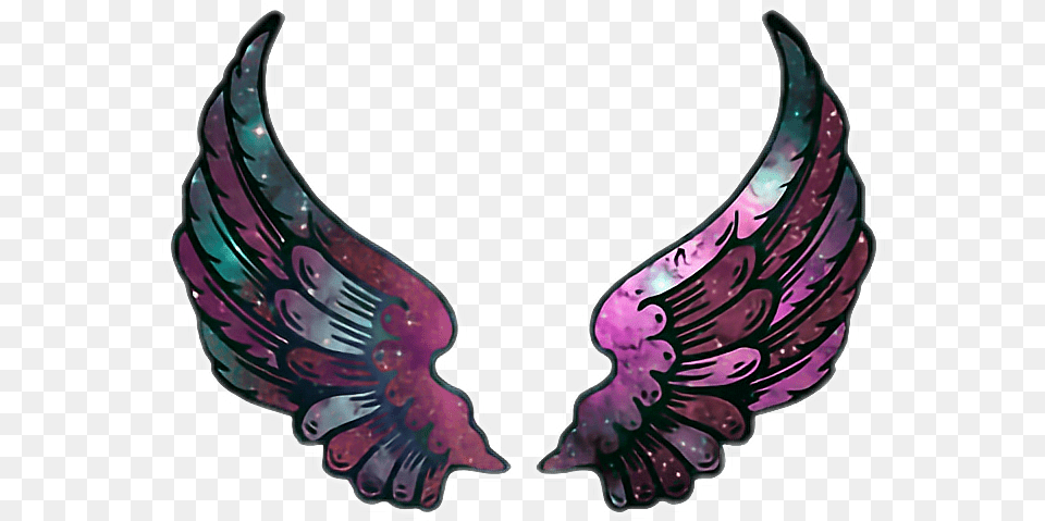 Aesthetic Clipart Angel39s Wing Stickers Tumblr Hipster, Accessories, Purple, Jewelry Free Png
