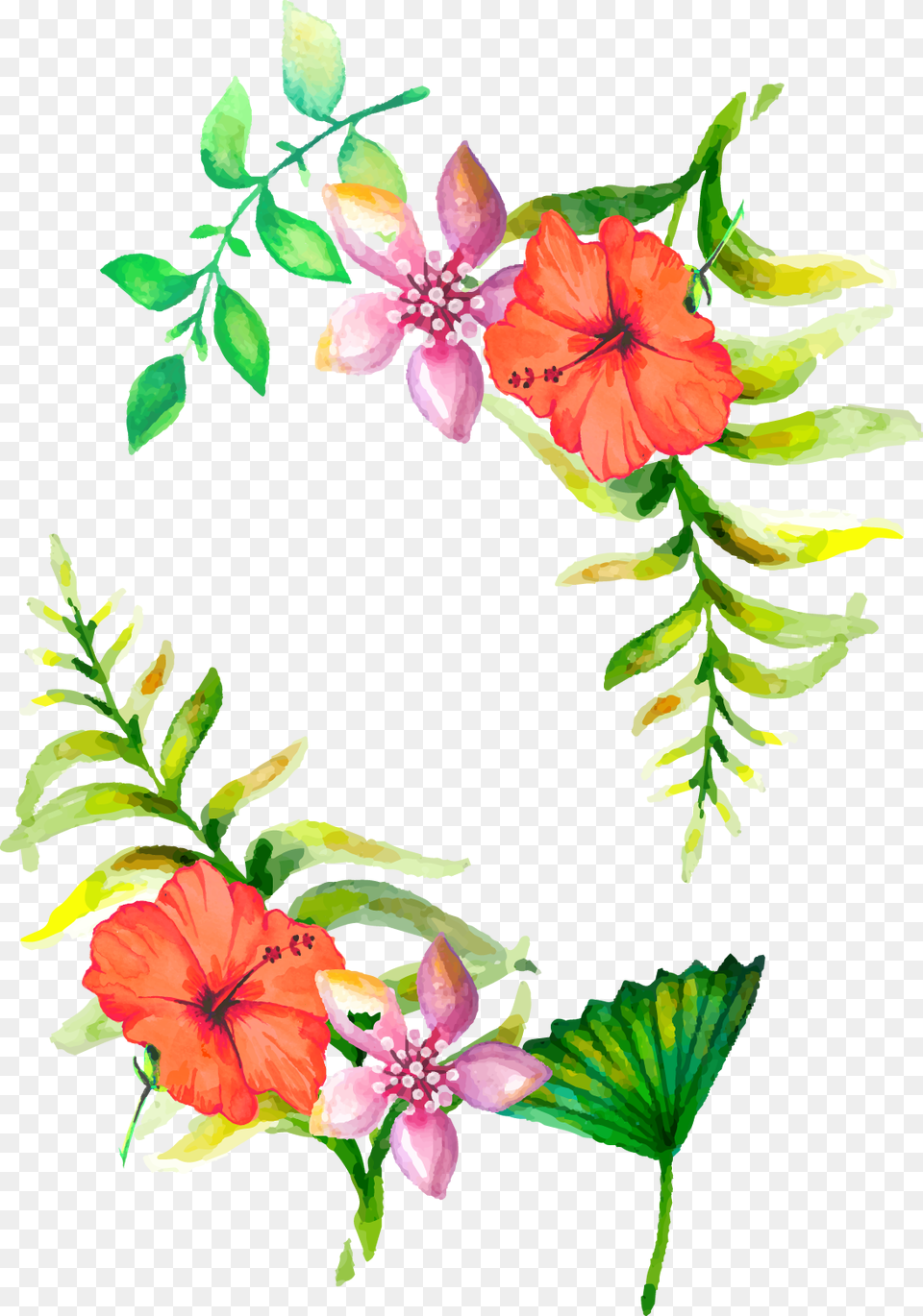 Aesthetic Clipart Flower Transparent Background Floral Border, Pattern, Art, Floral Design, Graphics Free Png