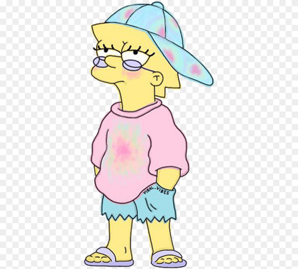 Aesthetic Clipart Lisa Simpson Simpsons, Hat, Clothing, Baby, Person Png Image