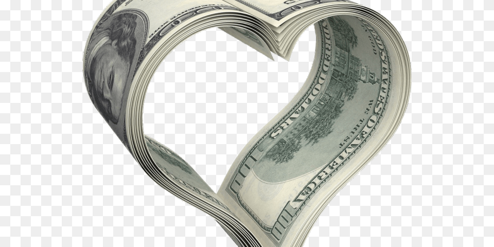 Aesthetic Clipart Trippy Money Heart Background, Dollar Free Png