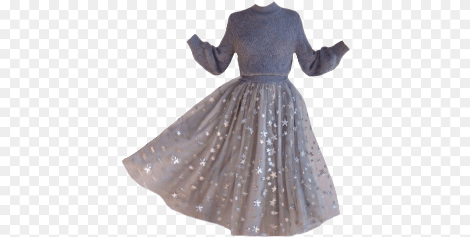 Aesthetic Clothes Blue Cute Dress Outfit Vintage Dress Aesthetic Retro, Clothing, Sleeve, Long Sleeve, Gown Free Png Download