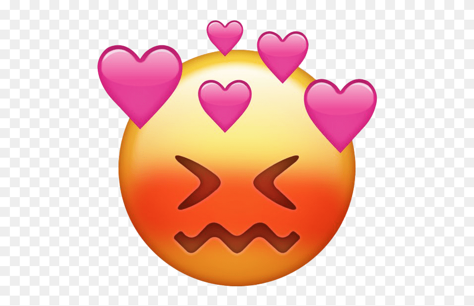 Aesthetic Emoji Tumblr Heart Background Sticker Iphone Emoji Love Sticker Whatsapp, Balloon Png Image