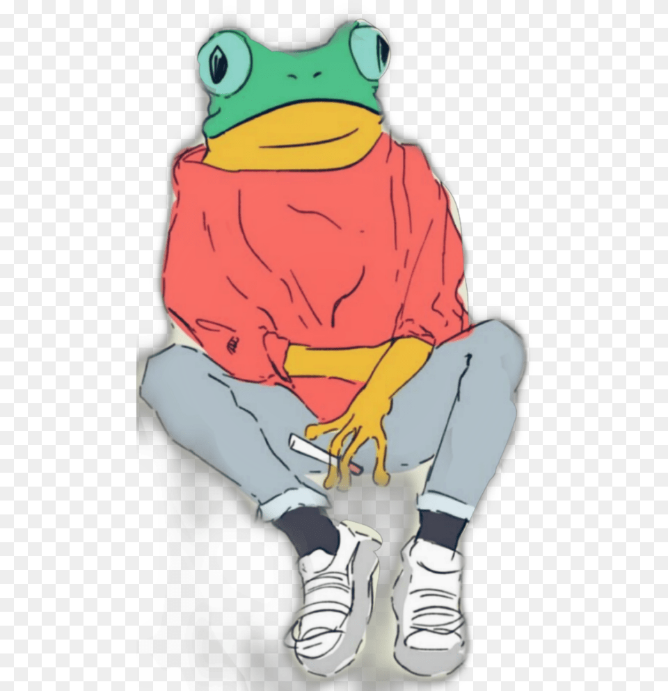 Aesthetic Frog, Baby, Clothing, Footwear, Person Free Png Download