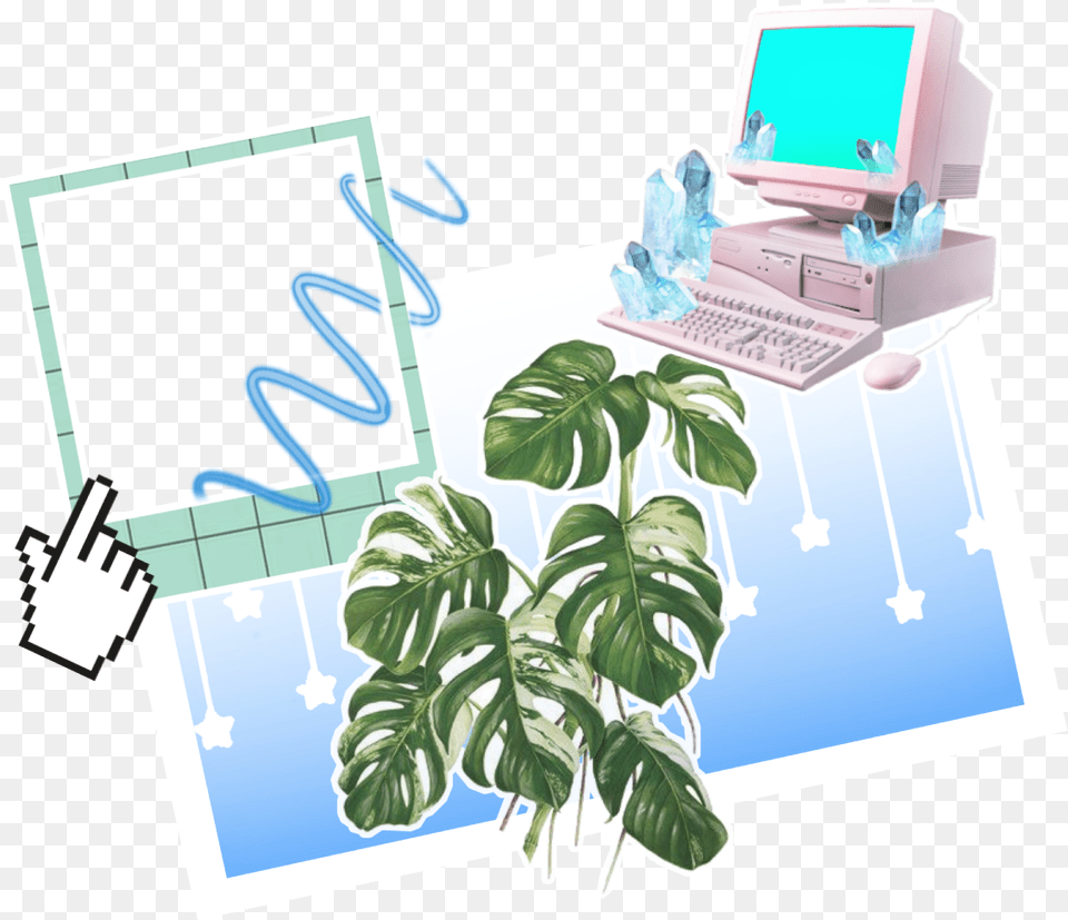 Aesthetic Graphicdesign Overlay Overlays Plants Compute, Computer, Pc, Electronics, Plant Free Png