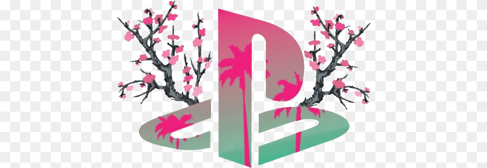 Aesthetic Image All Anime Vaporwave Gif, Flower, Plant, Text, Symbol Png