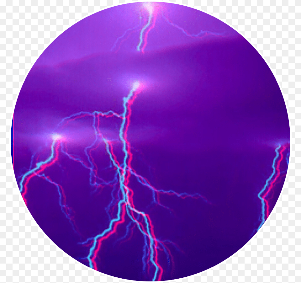Aesthetic Lightning Purple, Nature, Outdoors, Storm, Thunderstorm Free Png