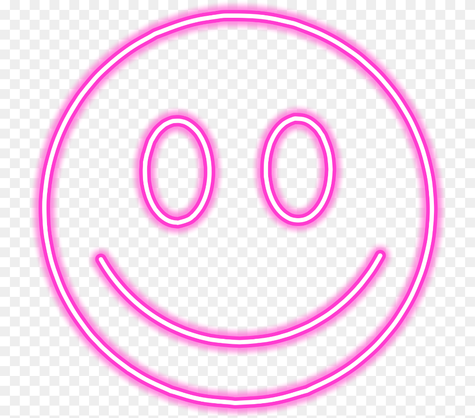 Aesthetic Neon Tumblr Colours Pink Smilesticker Pink Smile Emoji, Light, Purple Png Image