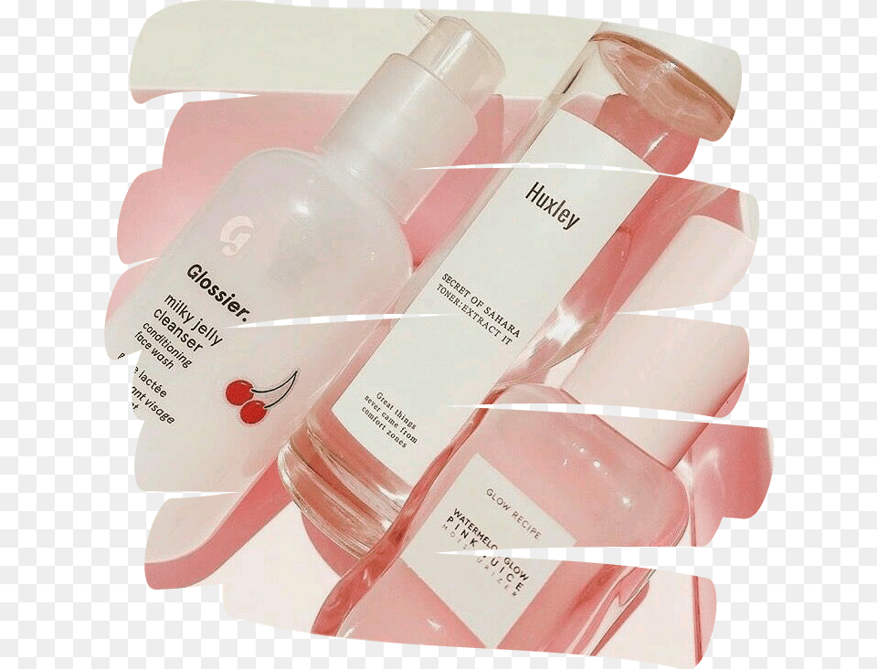 Aesthetic Overlay Editingneed Niche Pink Glossier Glossier Aesthetic, Bottle, Lotion, Cosmetics Png