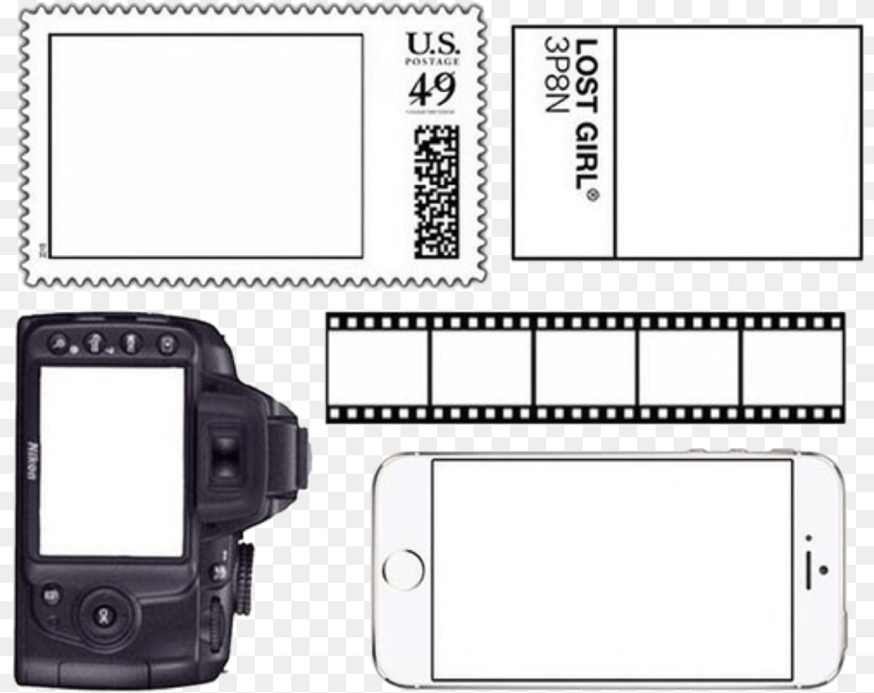 Aesthetic Overlay Polaroid, Electronics, Phone, Mobile Phone, Qr Code Free Png Download