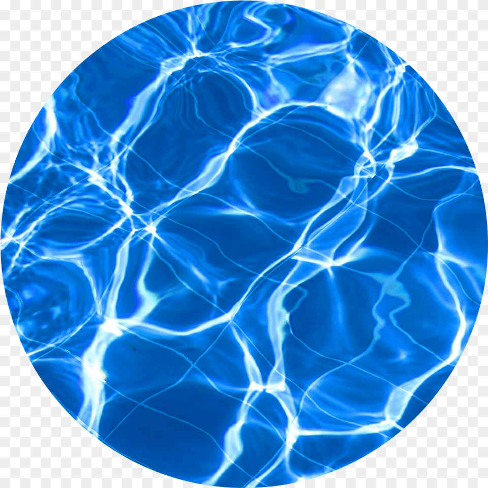 Aesthetic Pool Water Circle Blue Aesthetic Stickers, Sphere, Accessories Free Transparent Png