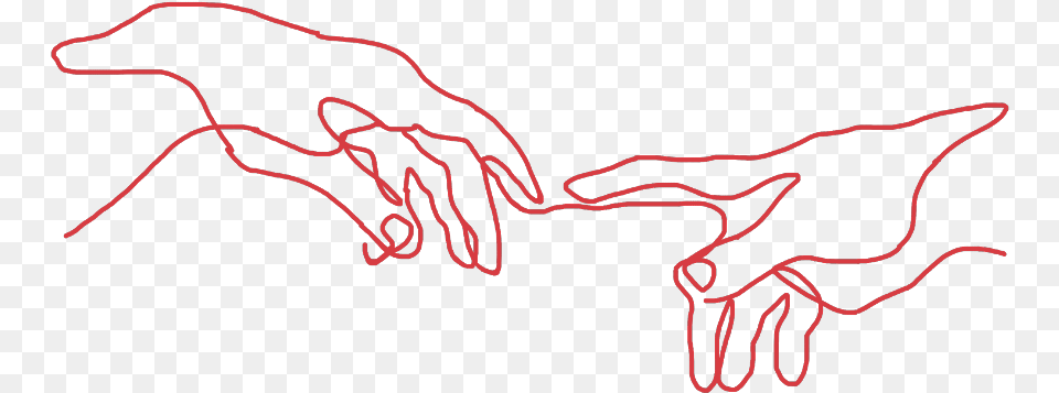 Aesthetic Red Hands Freetoedit Creation Of Adam Line Art, Light, Body Part, Hand, Person Png Image