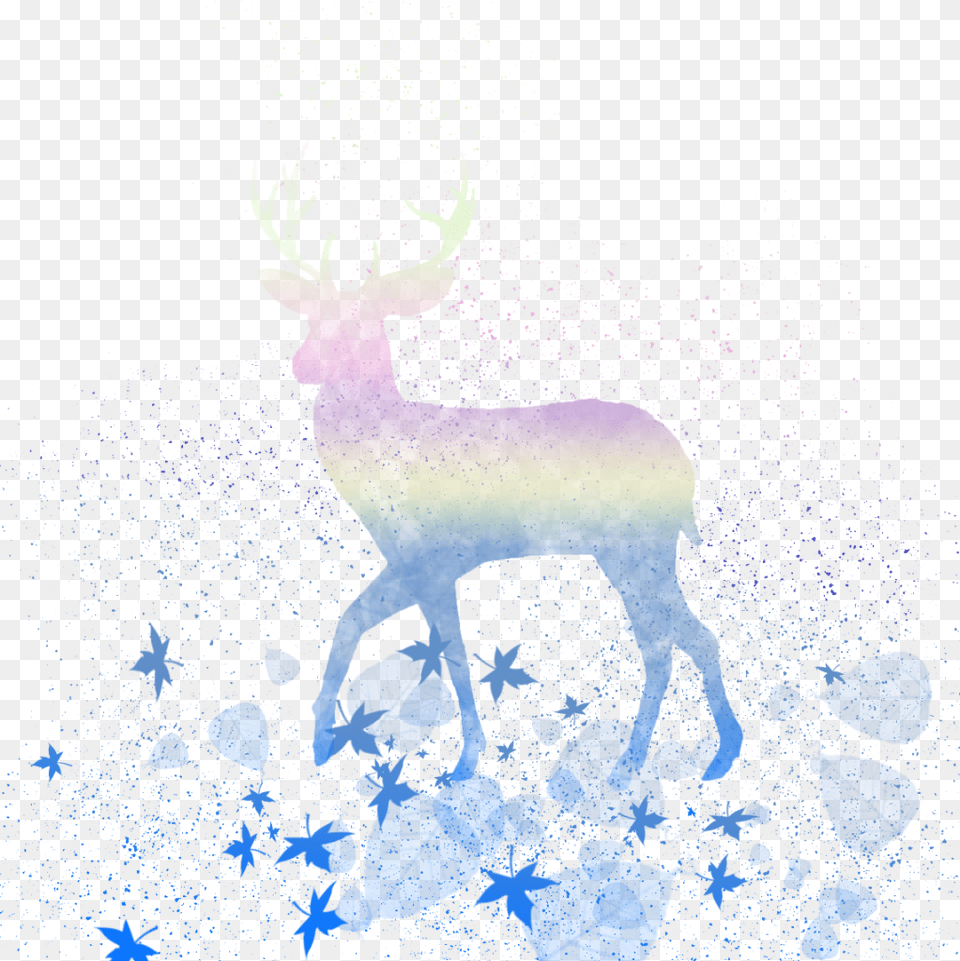 Aesthetic Reindeer, Animal, Deer, Mammal, Wildlife Free Png Download