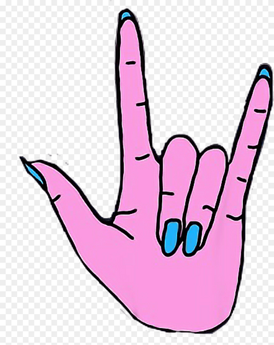 Aesthetic Rock Hand Sign Peace Sign Hand Aesthetic, Body Part, Finger, Person, Electronics Free Png Download