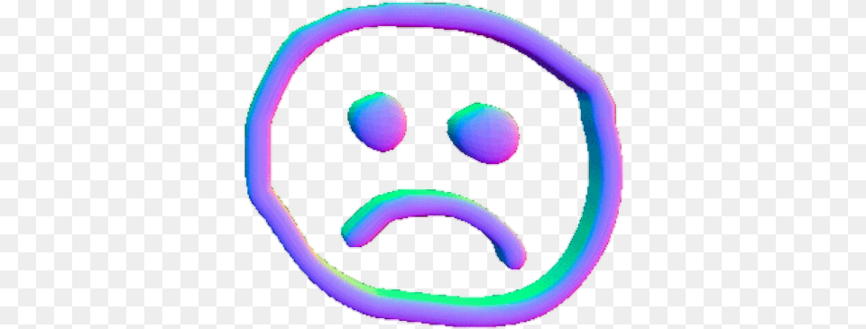Aesthetic Sad Face, Purple, Disk Free Png