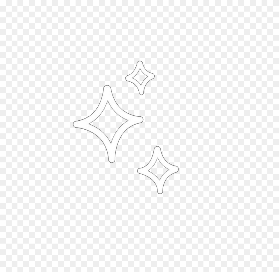 Aesthetic Sparkles Clipart White Star Transparent Aesthetic, Symbol, Star Symbol Png Image