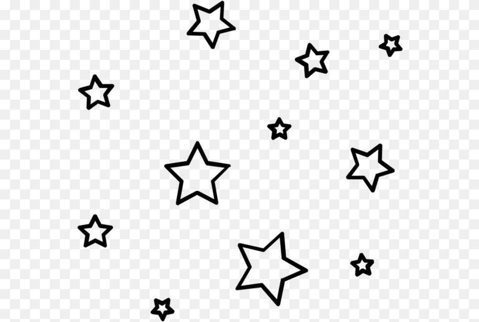 Aesthetic Stars, Gray Free Png