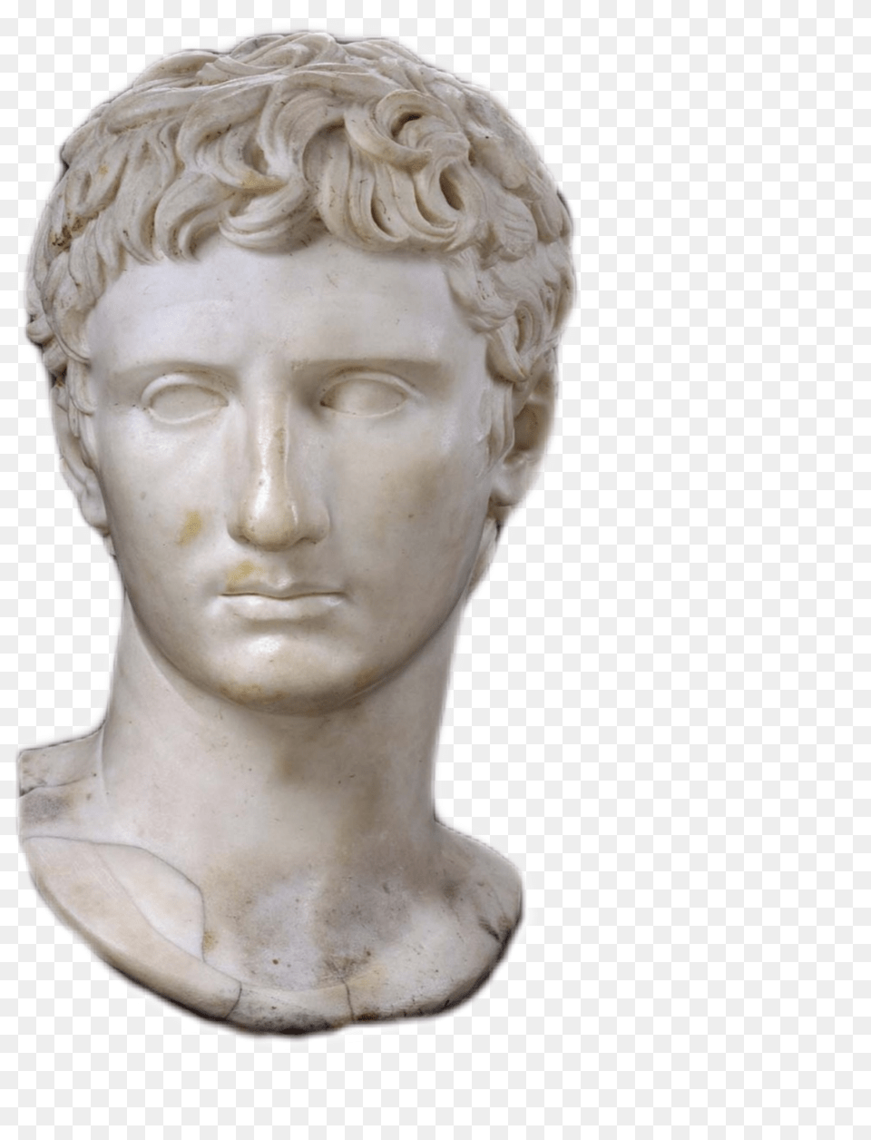 Aesthetic Statue Emperor Augustus, Person, Art, Face, Head Free Png