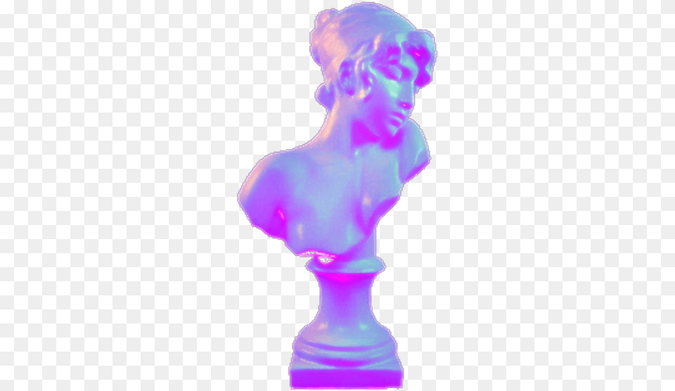 Aesthetic Statue Purple Glitch Transparent Pink Mannequin, Body Part, Person, Torso, Baby Free Png Download