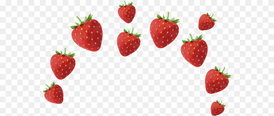 Aesthetic Strawberries Strawberry Crown Emoji Transparent Background Strawberry Emoji, Berry, Food, Fruit, Plant Free Png Download