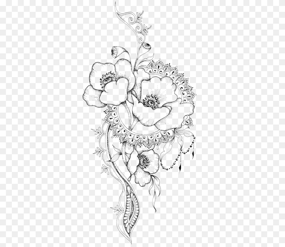 Aesthetic Tattoo Image Background Tattoo, Chandelier, Lamp, Pattern, Art Free Png Download