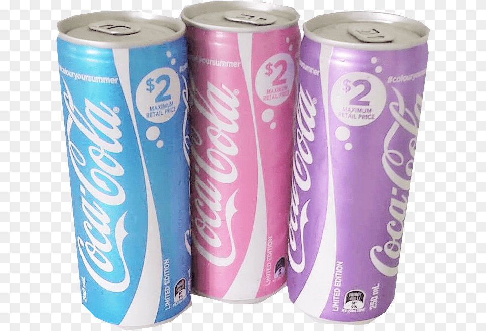 Aesthetic Transparent And Tumblr Image Coca Cola Pastel, Can, Tin, Beverage, Coke Free Png Download
