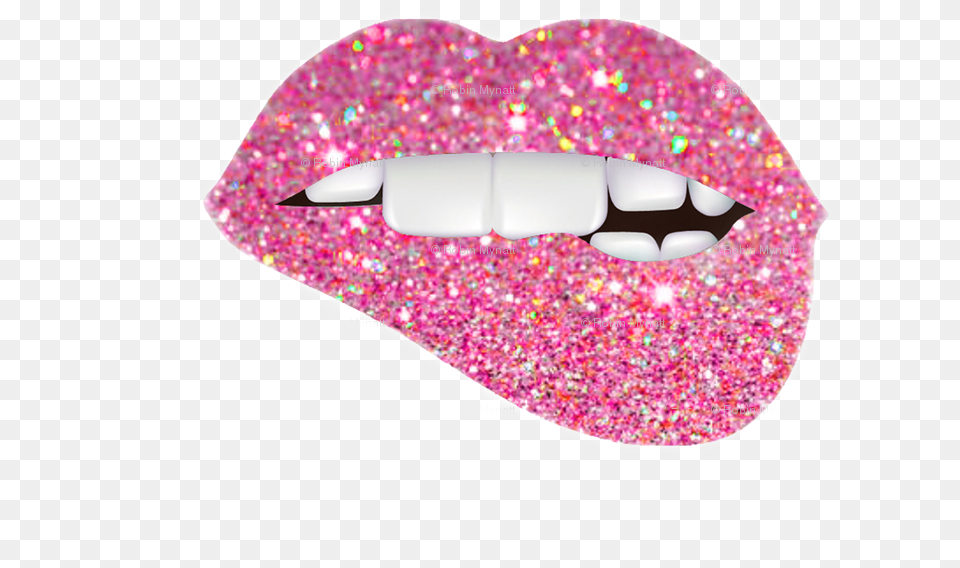 Aesthetic Tumblr Lip Lips Sticker By Alissa Denae Hot Pink Glitter Lips Png Image